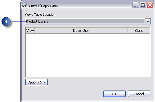 View Properties dialog box
