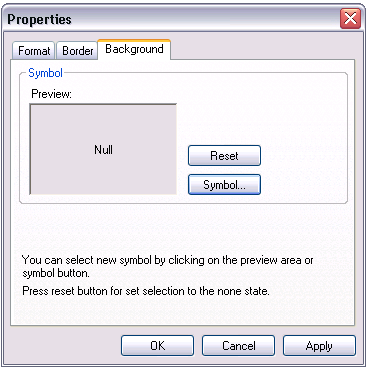 Background tab on the Properties dialog box