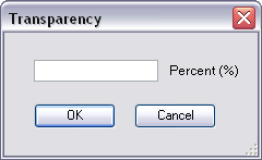 The Transparency dialog box