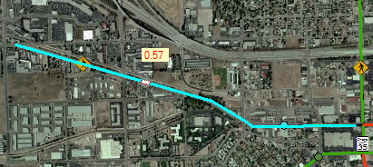 Example of a route event that has been split