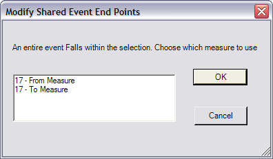 Modify Shared Event End Points dialog box