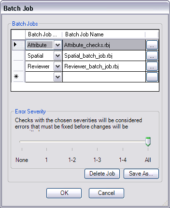 Batch Job dialog box