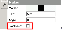 Clockwise marker