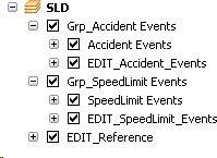 M-enabled event layers for a route that has not been divided