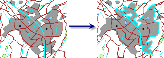 Example of results of the Split operation