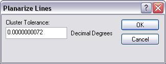 Planarize Lines dialog box