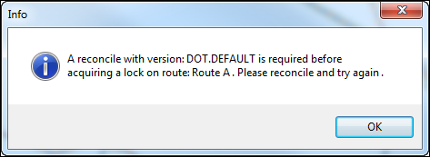 Prompt to reconcile with lock root version