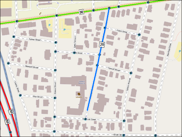 New events added to a route by providing length from a reference offset location