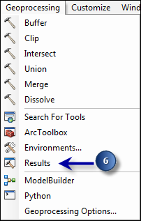 Adding the Results window to ArcMap