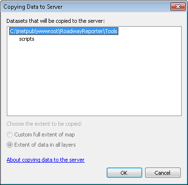 Copying the Generate Report script to the server