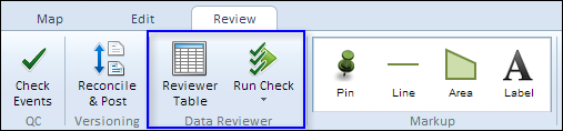 The Data Reviewer toolbar
