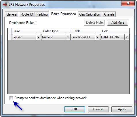 Prompt to confirm dominance when editing network