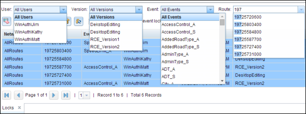 Filtering records in the locks table