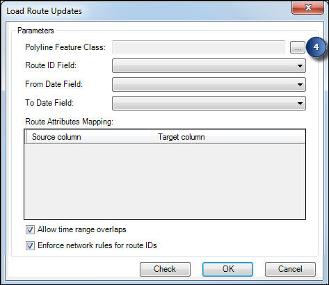 Load Routes Updates dialog box