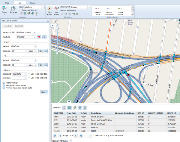 Roadway Characteristics Editor