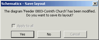 Save layout dialog box