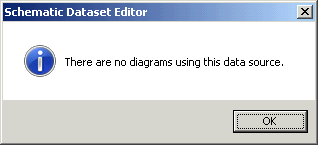 Dialog box that opens when no diagrams have been found