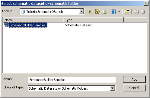 Diagram generation—Select schematic dataset