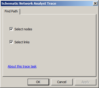 Schematic Analyst Trace Task dialog box - Find Path