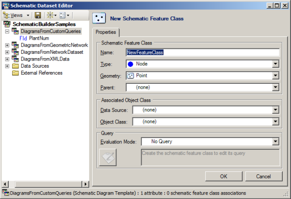New Schematic Feature Class properties page - initial