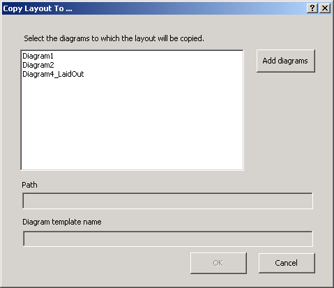 Copy Layout To dialog initial