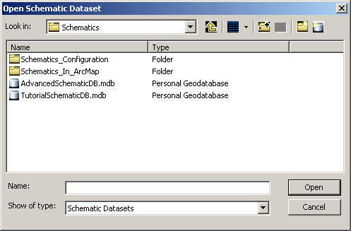 Open Schematic Dataset dialog box