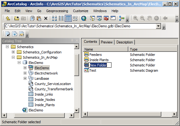Renaming a schematic folder—Sample