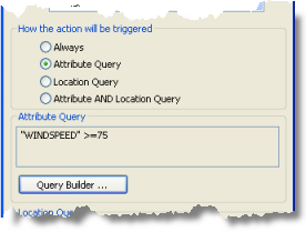 Select Attribute Query from the action parameter dialog box
