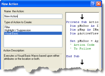 Select the Visual Basic action