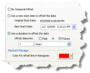 The temporal offset user interface