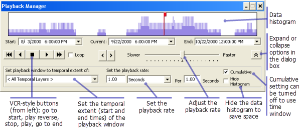 The Playback Manager dialog box