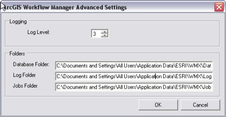 ArcGIS Workflow Manager Advanced Settings