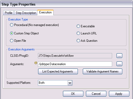 Configure the step to execute the secondary job type