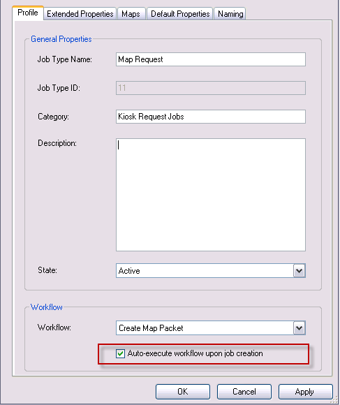 Enable autoexecution on the job type