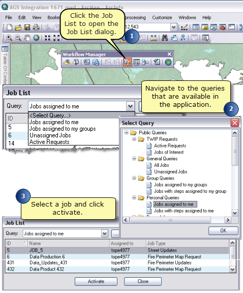Activate Jobs in ArcMap