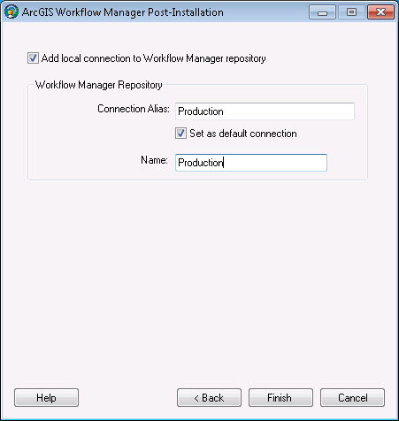 Workflow Manager DB connection