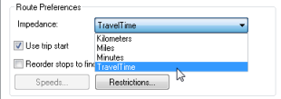 Impedance drop-down list (there must be a noun here; drop-down is a compound adjective, not a noun)