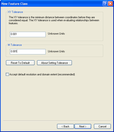 Panel for accepting or setting the M tolerance