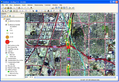 Traffic accidents, in a corridor study