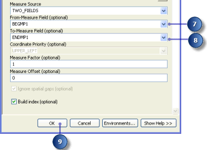 Bottom of the Create Routes Tool dialog