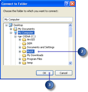 Connecting to the MyLR folder