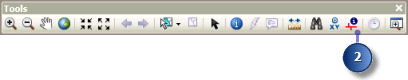 Shows command on the toolbar