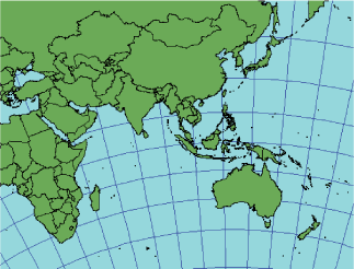 Illustration of the Lambert conformal conic projection
