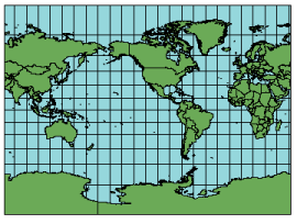 Illustration of Miller cylindrical projection