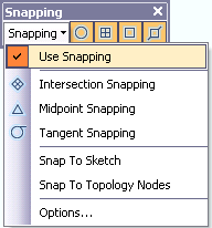 Snapping toolbar and menu