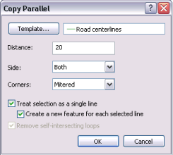 Copy Parallel dialog box