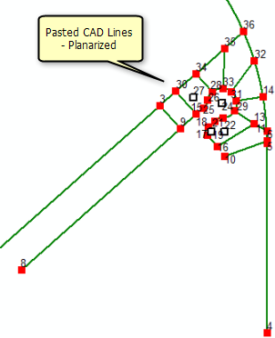 Planarized construction lines