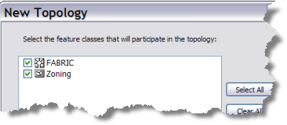 Creating a topology with a parcel fabric