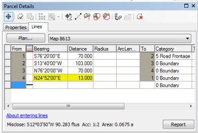 Row highlighting in the traverse grid