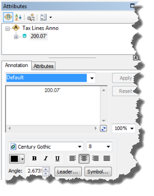 Annotation and the Attributes window